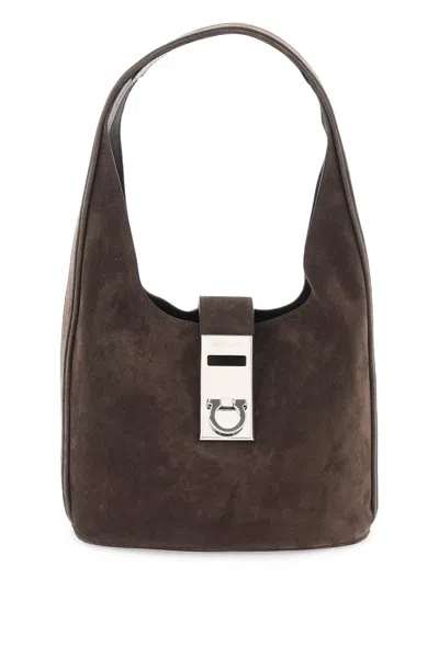 Ferragamo Salvatore  Suede Hobo Bag Women In Brown