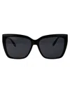 Ferragamo Sleek Logo Acetate Square Sunglasses In 001 Black