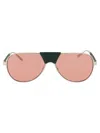 Ferragamo Light Gold Metal Sunglasses In Neutral
