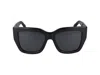 Ferragamo Black Acetate Sunglasses In Black