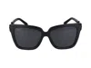 Ferragamo Black Acetate Sunglasses In Black