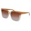 Ferragamo Sleek Logo Acetate Square Sunglasses In Brown