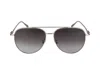 Ferragamo Gancini Evolution 61mm Aviator Sunglasses In Gray