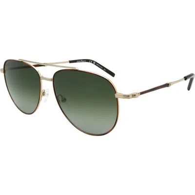 Ferragamo Salvatore  Sunglasses Sf226s-723-58-15-150 Non-polarized In Gold