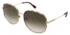 Ferragamo Salvatore  Sunglasses Sf277s-723-61-17-140 Non-polarized In Gold