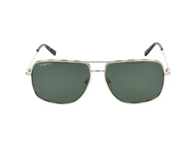 Ferragamo Salvatore  Brow Bar Aviator Sunglasses, 60mm In Multi