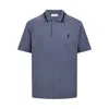 Ferragamo Polo With Embroidered Logo In Blue
