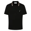 Ferragamo Embroidered-logo Polo Shirt In Black/neutrals