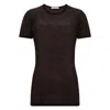 Ferragamo Crew-neck Knitted T-shirt In Brown