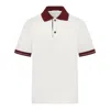 Ferragamo Color-block Short Sleeved Polo T-shirt In White