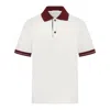 Ferragamo Color-block Short Sleeved Polo T-shirt In White