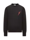 Ferragamo Logo-embroidered Sweatshirt In Black