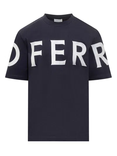 Ferragamo Logo-print Cotton T-shirt In Black