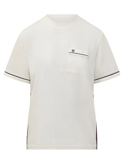 Ferragamo Salvatore  T-shirt With Pocket And Contrasting Details In White