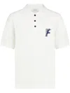Ferragamo Collared Cotton Polo Shirt In White