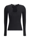 Ferragamo Shaped Neckline Sweater Sweaters And Cardigans Black In Black
