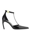 Ferragamo Lysandra Patent T-strap Stiletto Pumps In Black