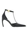 Ferragamo Lysandra Patent T-strap Stiletto Pumps In Black