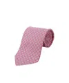 Ferragamo Salvatore  Tetris-printed Pointed-tip Tie In Pink
