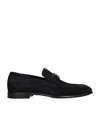 Ferragamo Gancini-buckle Loafers In Blue