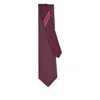 Ferragamo Gancini And Hearts Printed Ada Silk Tie In Burgundy
