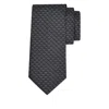Ferragamo Biella Gancini Jacquard Silk Tie Pointed Tip In Black