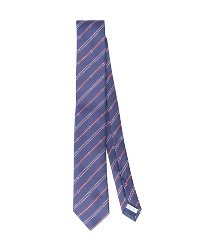 Ferragamo Salvatore  Ties In Blu/bordeaux