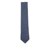 Ferragamo Race-patterned Tie In Blue