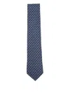 Ferragamo Race-patterned Tie In Blue