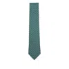Ferragamo Race-print Tie In Green