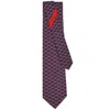 Ferragamo Gancini Print Silk Tie In Multicolor