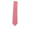 Ferragamo Patterned Tie In Pink