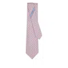 Ferragamo Gancini Square Print Silk Tie In Pink