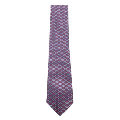 Ferragamo Geometric Slim Bow Ties And Accessories In Purple