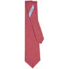 Ferragamo Gancini Print Tie In Red