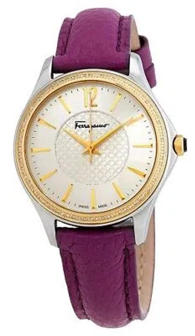 Pre-owned Ferragamo Salvatore  Time Silver Dial Ladies Diamond Ladies Watch Ffv030016