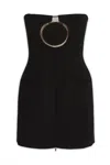 Ferragamo Pure Wool Mini Dress With Tulle Insert