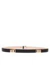 Ferragamo Extendable Hug Belt In Black Leather In Black