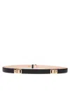 Ferragamo Extendable Hug Belt In Black Leather In Black