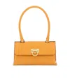 Ferragamo Salvatore  Trifolio Long-handle Shoulder Bag In Orange