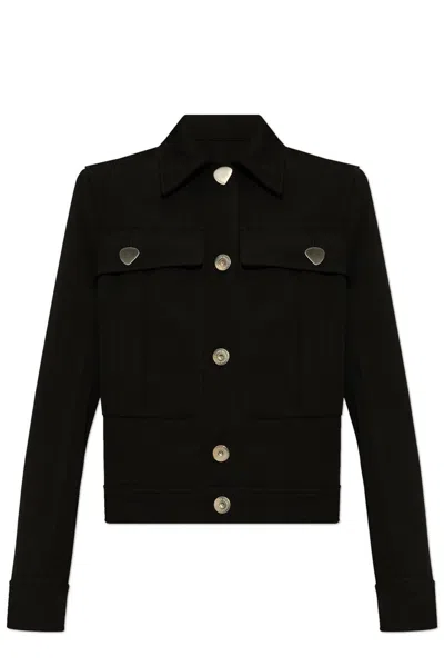 Ferragamo Trucker Style Jacket In Black