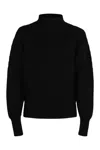 Ferragamo Ribbed Texture Wool Turtleneck Sweater