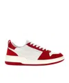 Ferragamo Panelled Leather Sneakers In White