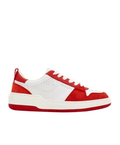 FERRAGAMO SALVATORE FERRAGAMO TWO-TONED LOW-TOP SNEAKERS