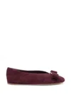 Ferragamo Vara Bow Ballerinas In Purple
