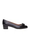 Ferragamo Vara 1 Wrapped Heel Pumps In Black