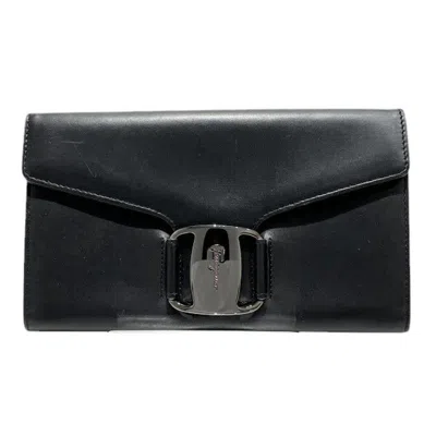 Pre-owned Ferragamo Salvatore  Vara Black Coin Purse/coin Case ()