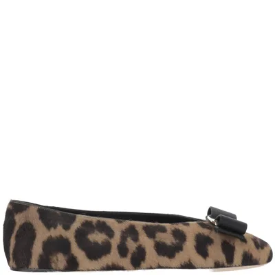Ferragamo Salvatore  Vara Bow Ballerinas In Black