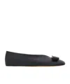 Ferragamo Vara Bow Ballet Flats In Black