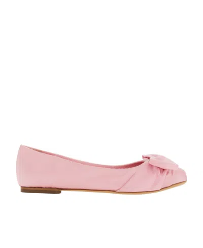 Ferragamo Vara Bow-detailing Leather Loafers In Pink